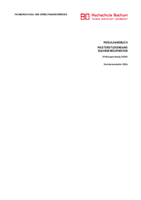 Modulhandbuch Masterstudiengang Bauingenieurwesen SoSe 2026 (PO 2018)