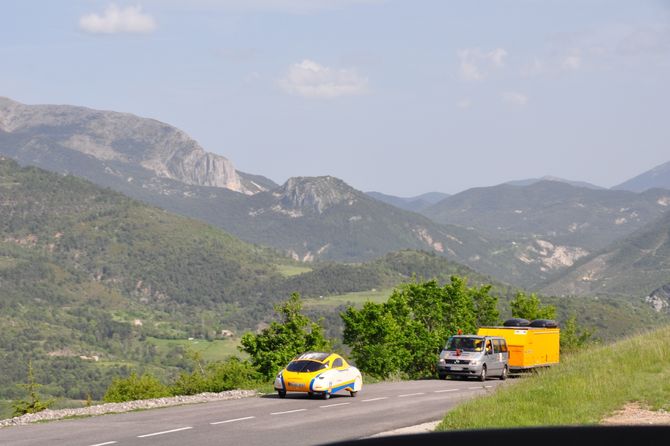 Ein Col nach dem anderen, SolarWorld GT auf seinem Weg durch die französischen Alpen