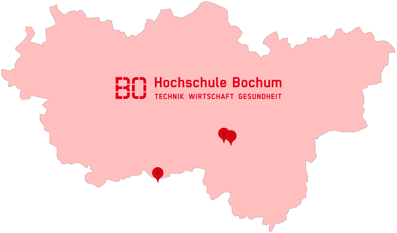 Standorte der Hochschule im Ruhrgebiet