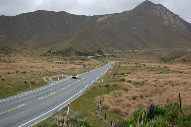 Am Lindis Pass zwischen Lake Pukaki und Queenstown