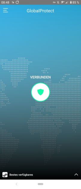 Screenshot VPN Android verbunden
