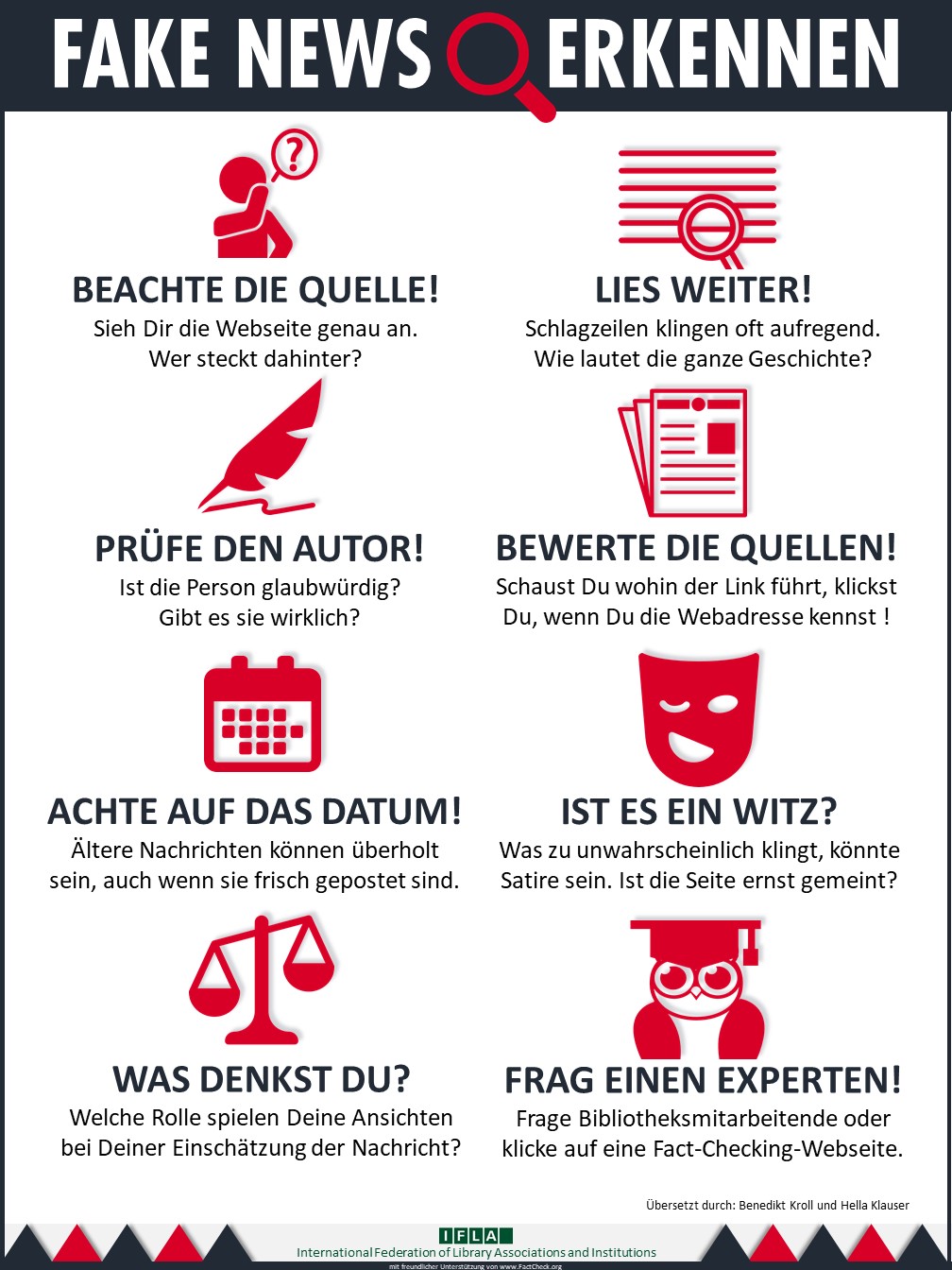 Poster Fake News erkennen
