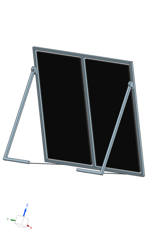 CAD-Modell für das Projekt: Entwicklung und Aufbau einer Halterung für die PV Module (Niederspannung)