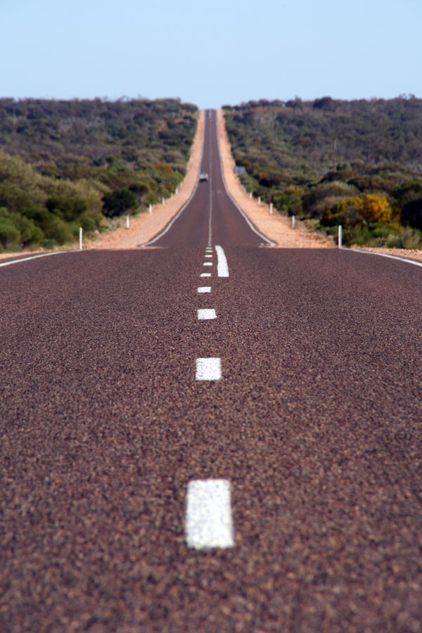 Die Rennstrecke: Der Stuart Highway, irgendwo in South Australia