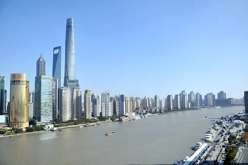 Shanghai - Gebäude, Fluss